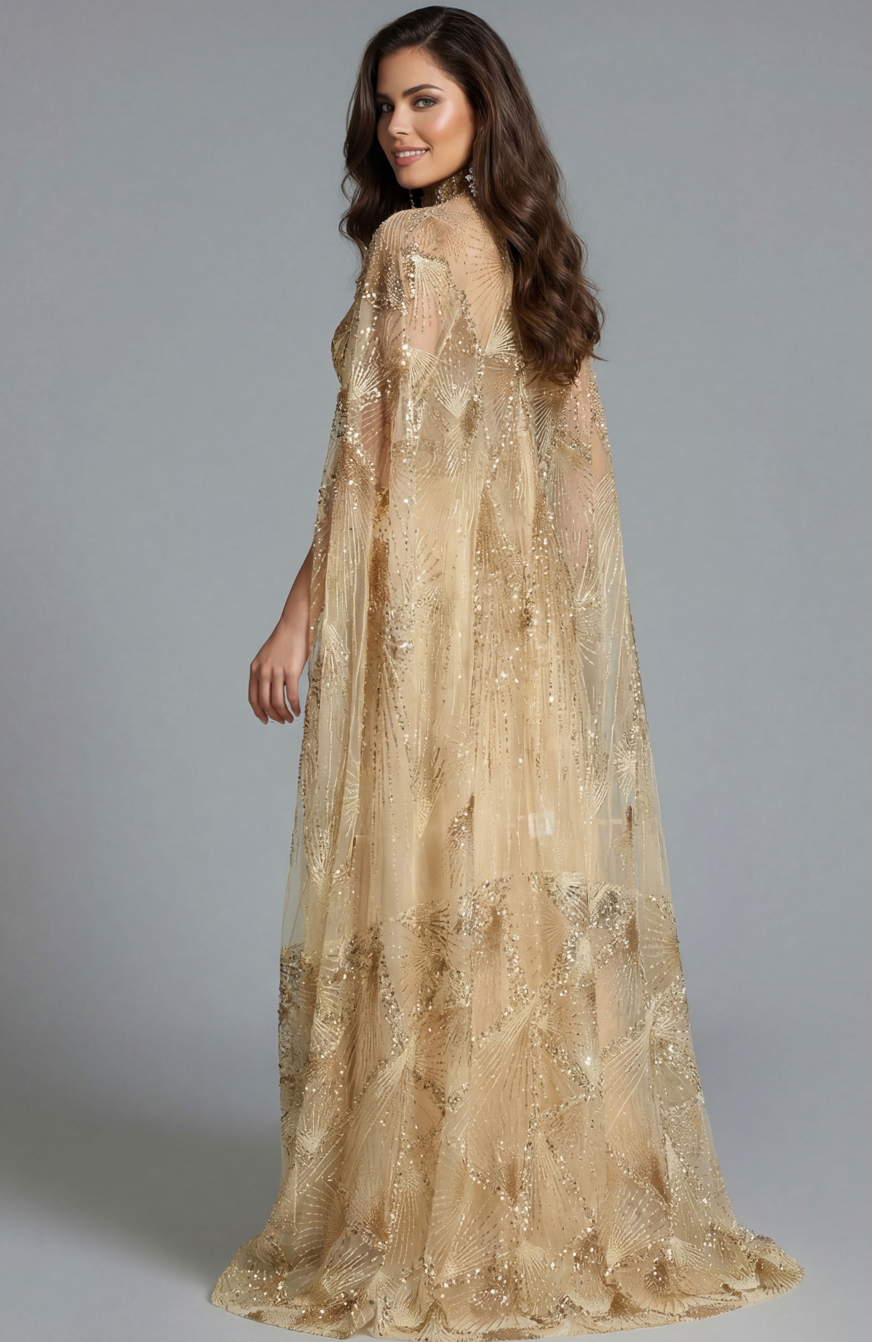 Formal Dresses Long Formal Beaded Evening Dress Jovani 39214 Gold