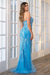 Prom Dresses Long Fitted Beaded Prom Dress Turquoise
