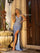 Prom Dresses Long Formal Prom Ombre Sequins Dress Bright Blue