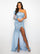 Prom Dresses Glitter Long Prom High Slit Gown Light Blue