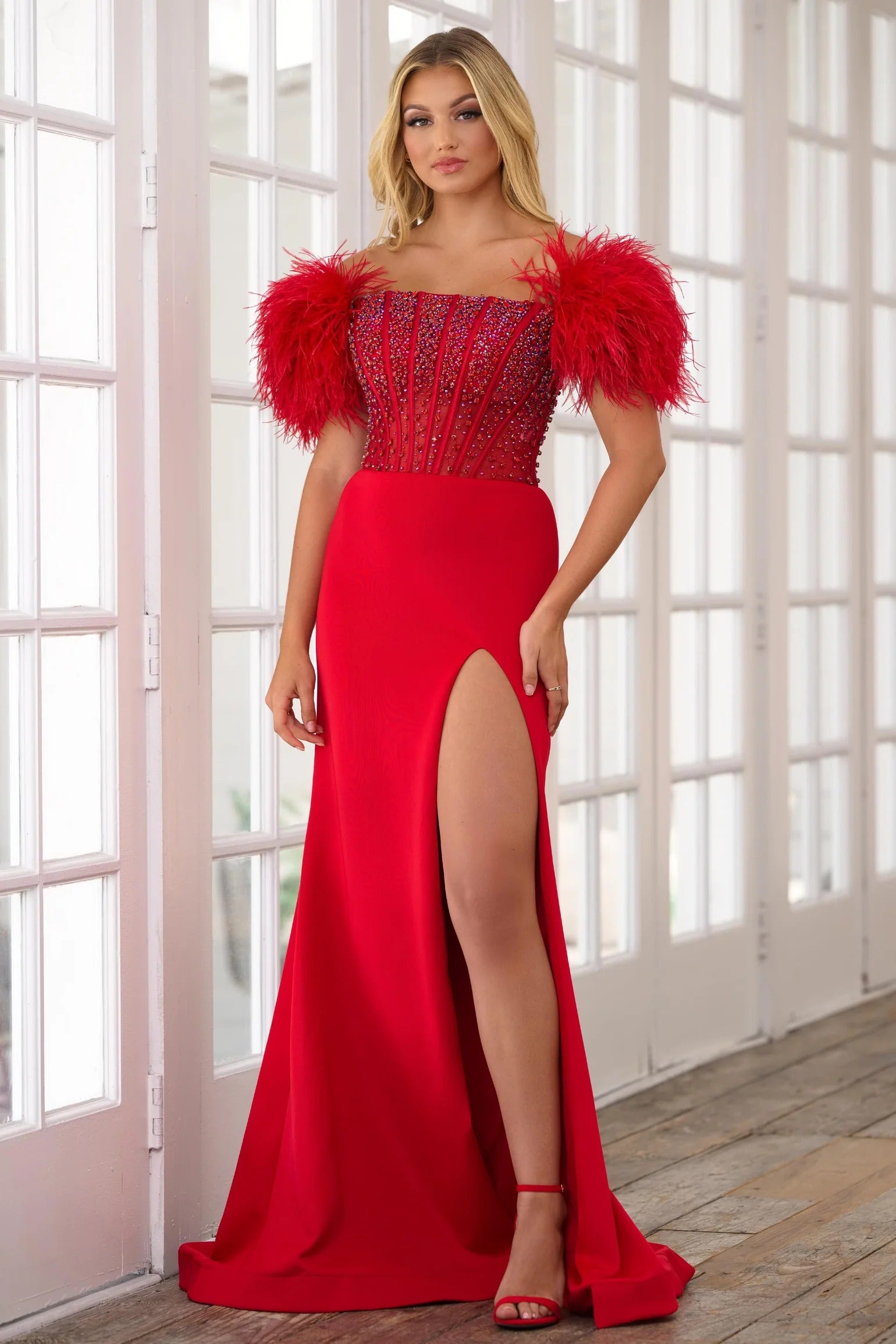 Ava Presley 39279 Prom Formal Long Fitted Slit Dress