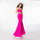 Prom Dresses Prom Long Fitted Slit Dress Fuchsia