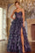 Prom Dresses Formal Long Glitter Ball Gown Ruffled Prom Dress Black