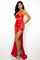 Prom Dresses Side High Slit Long Prom Dress Red