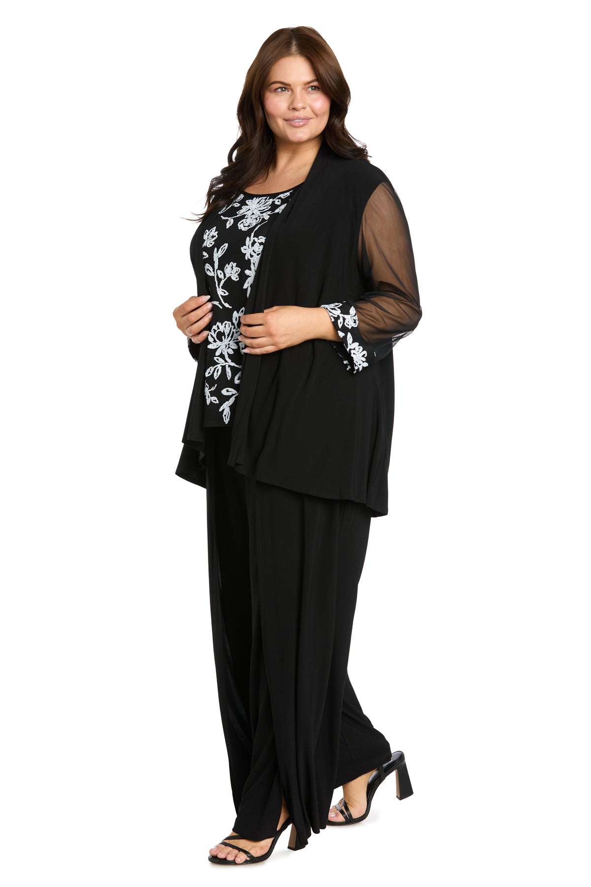 Scoop Floor-Length Jersey Formal Two-Piece R&M Richards 3930W