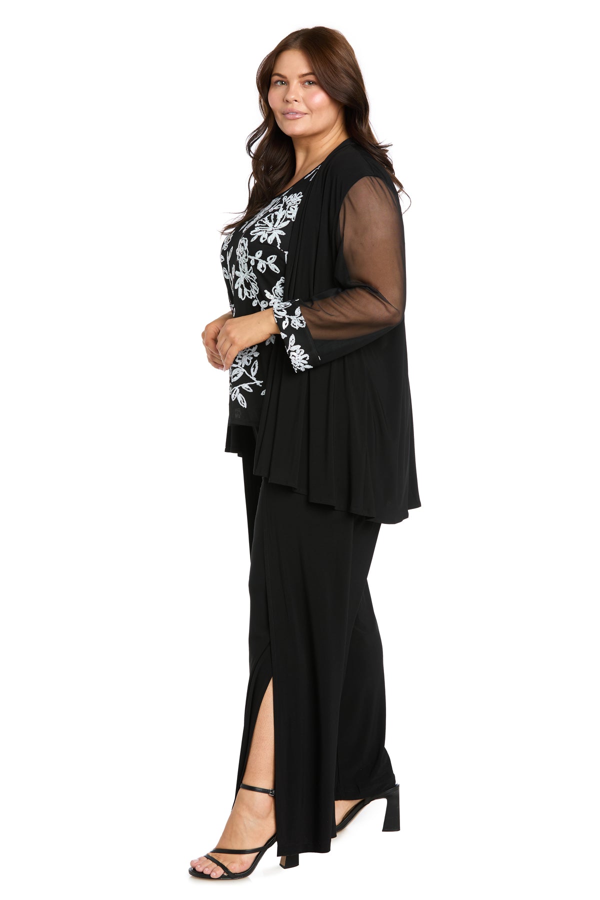 Scoop Floor-Length Jersey Formal Two-Piece R&M Richards 3930W