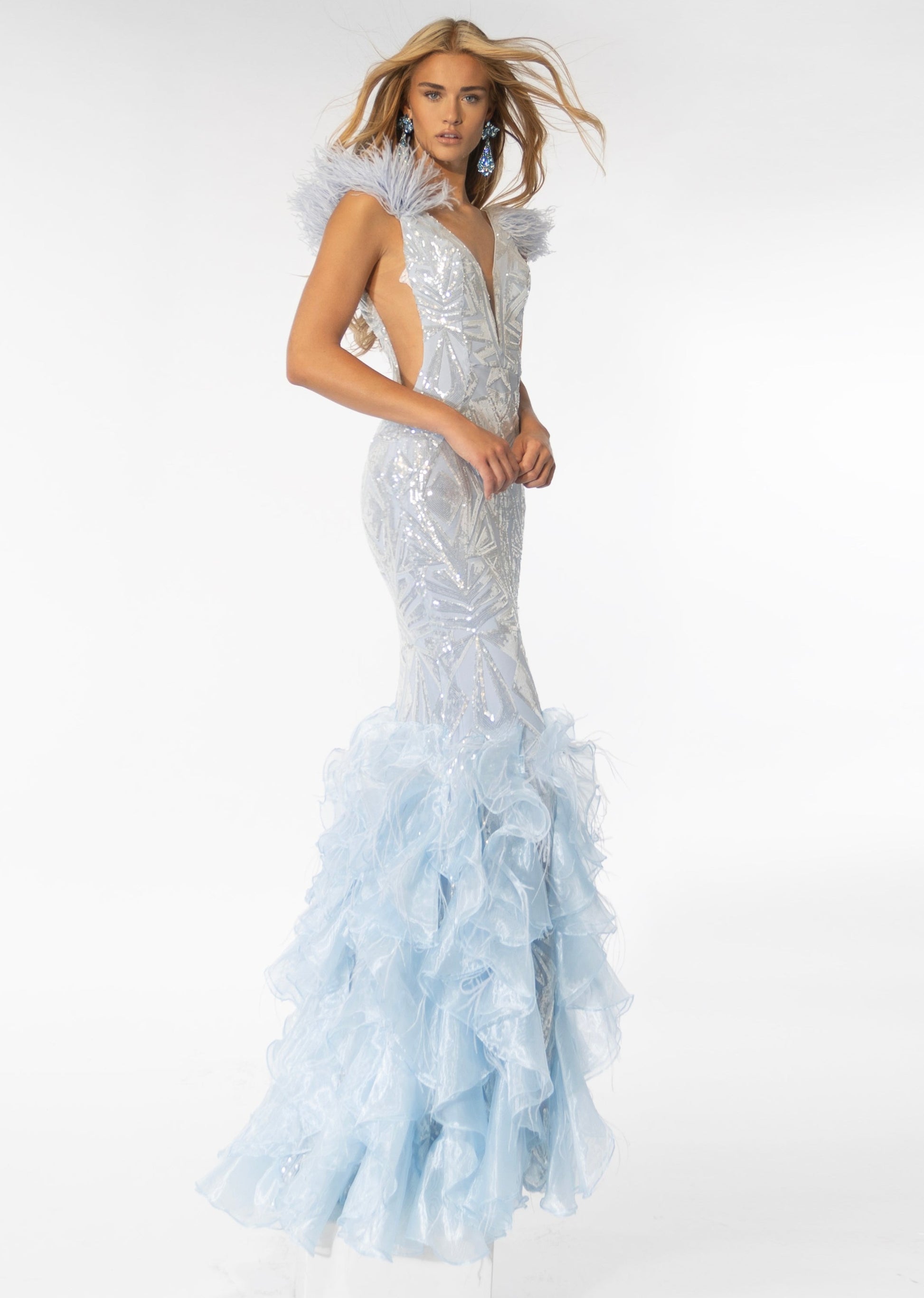 Ava Presley 39315 Long Formal Glitter Mermaid Prom Gown