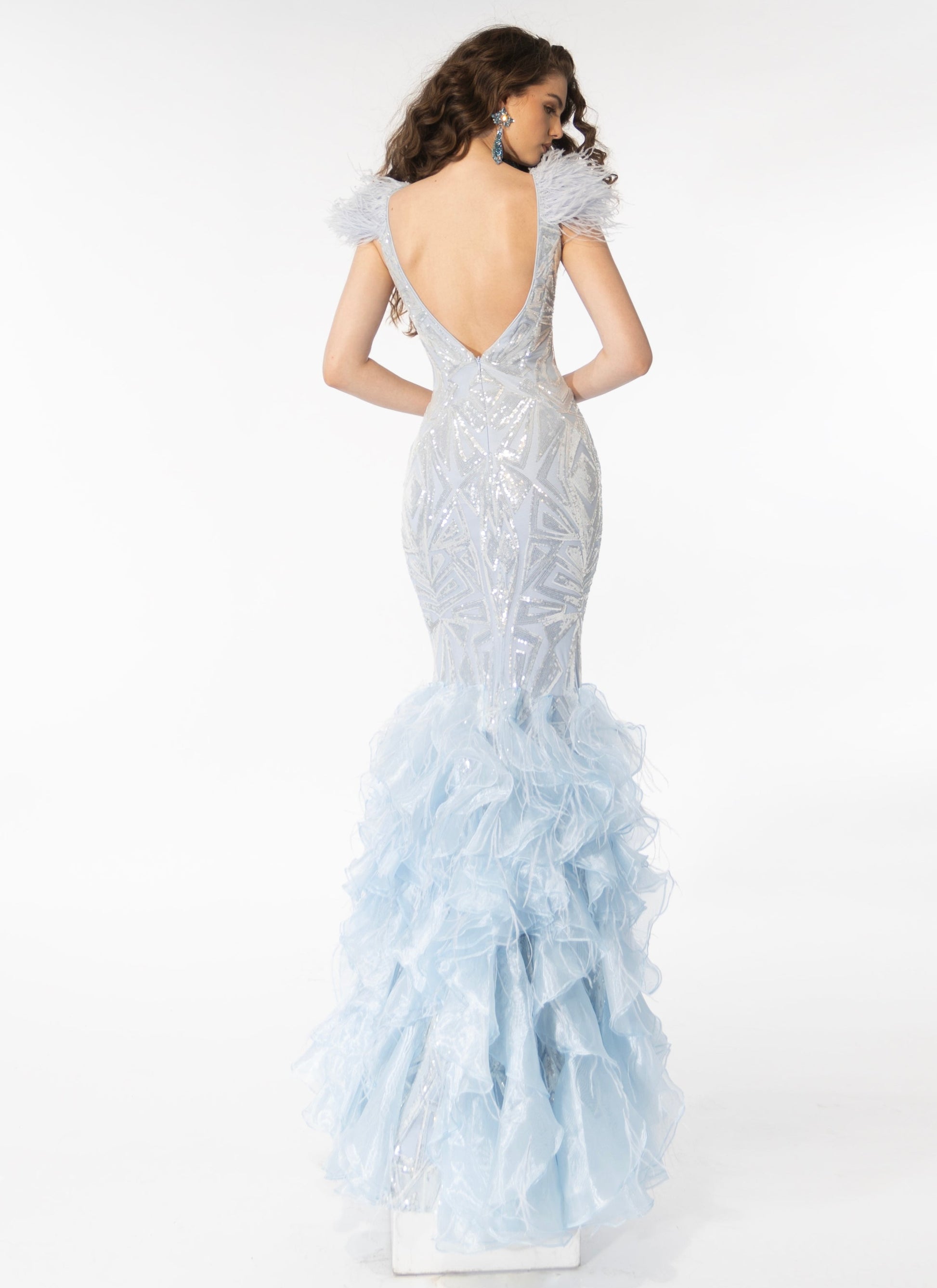 Ava Presley 39315 Long Formal Glitter Mermaid Prom Gown