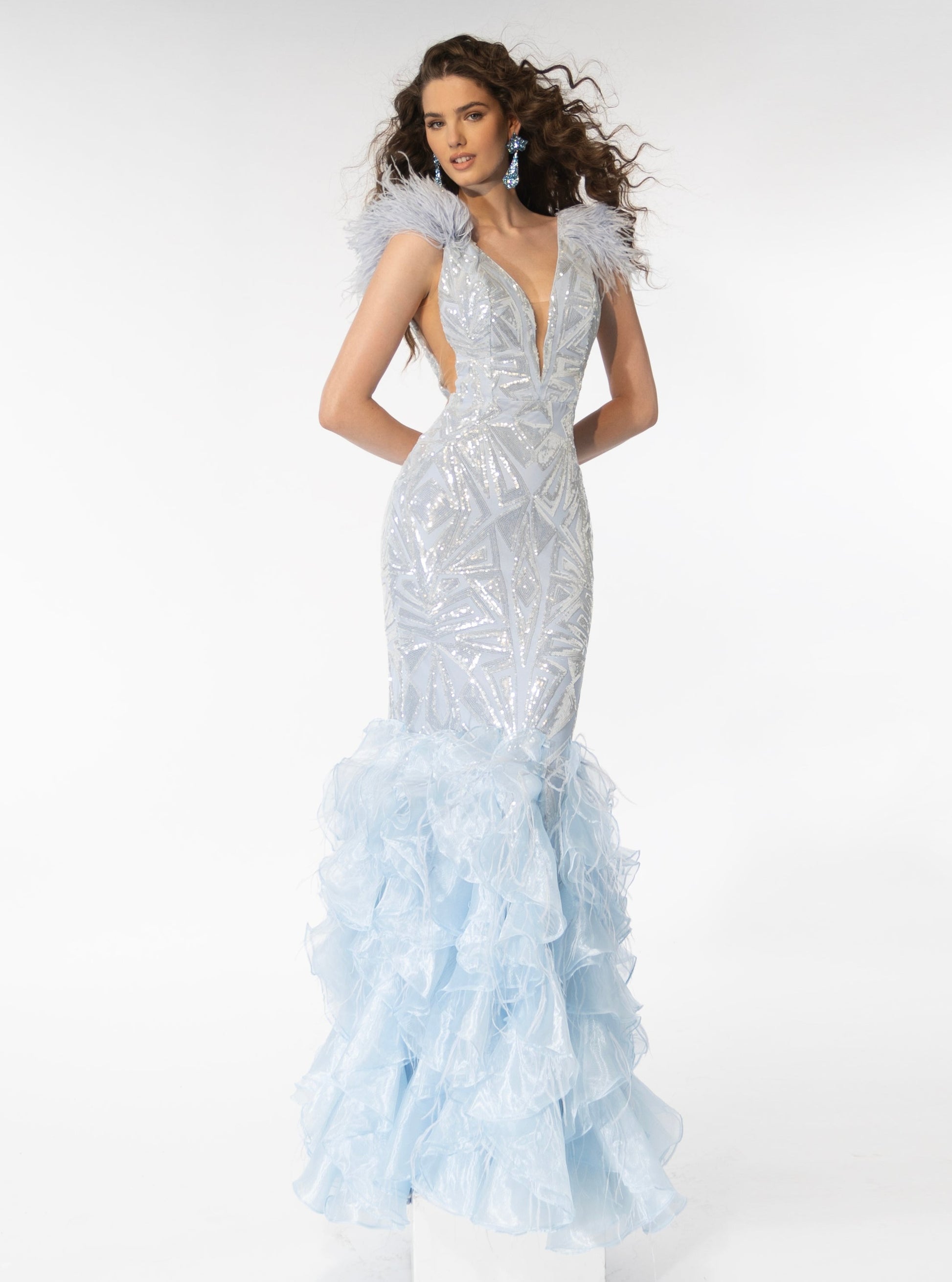 Ava Presley 39315 Long Formal Glitter Mermaid Prom Gown