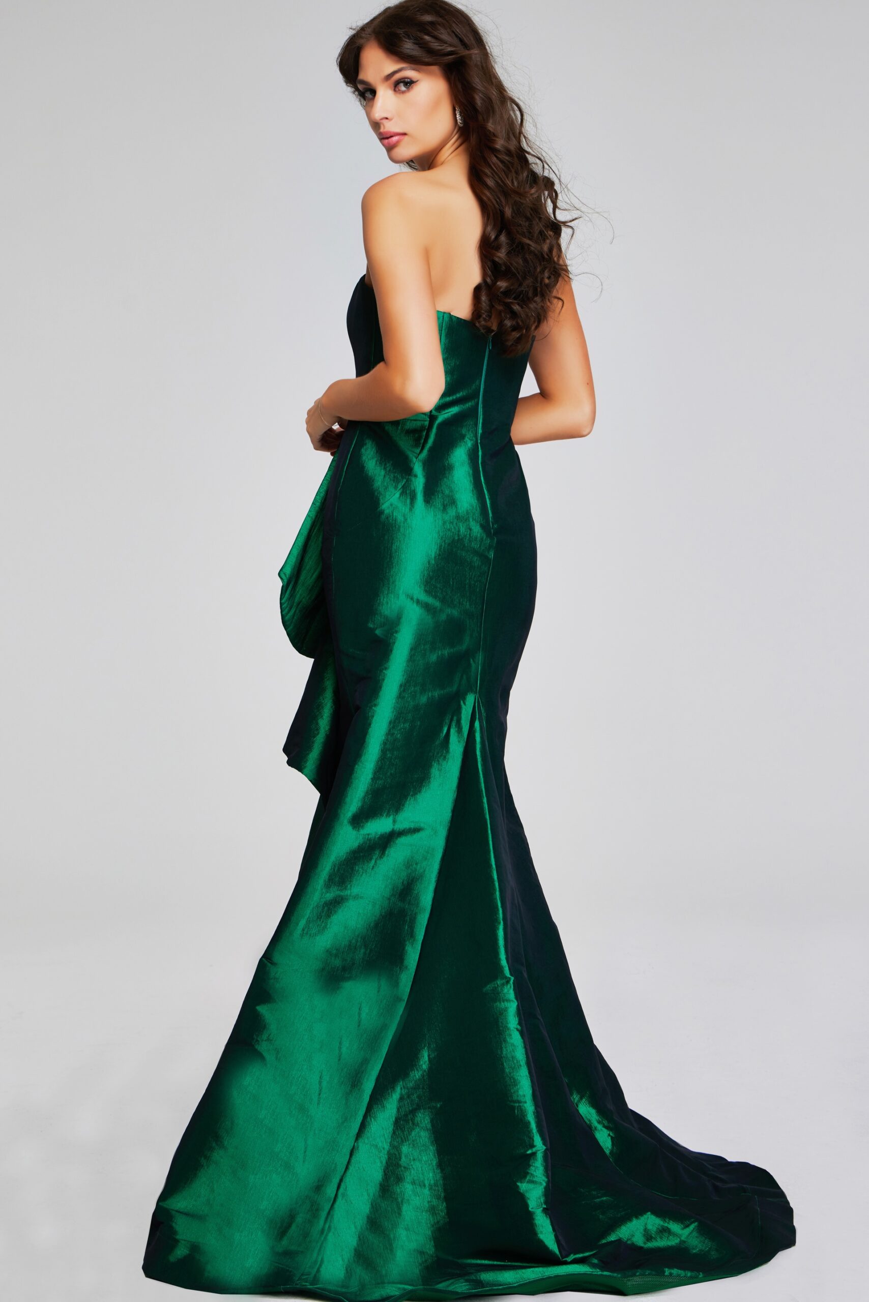 Formal Dresses Long Formal Mermaid Ruffled Evening Dress Dark Green