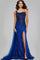 Formal Dresses Prom Long Formal Beaded Evening Dress Navy