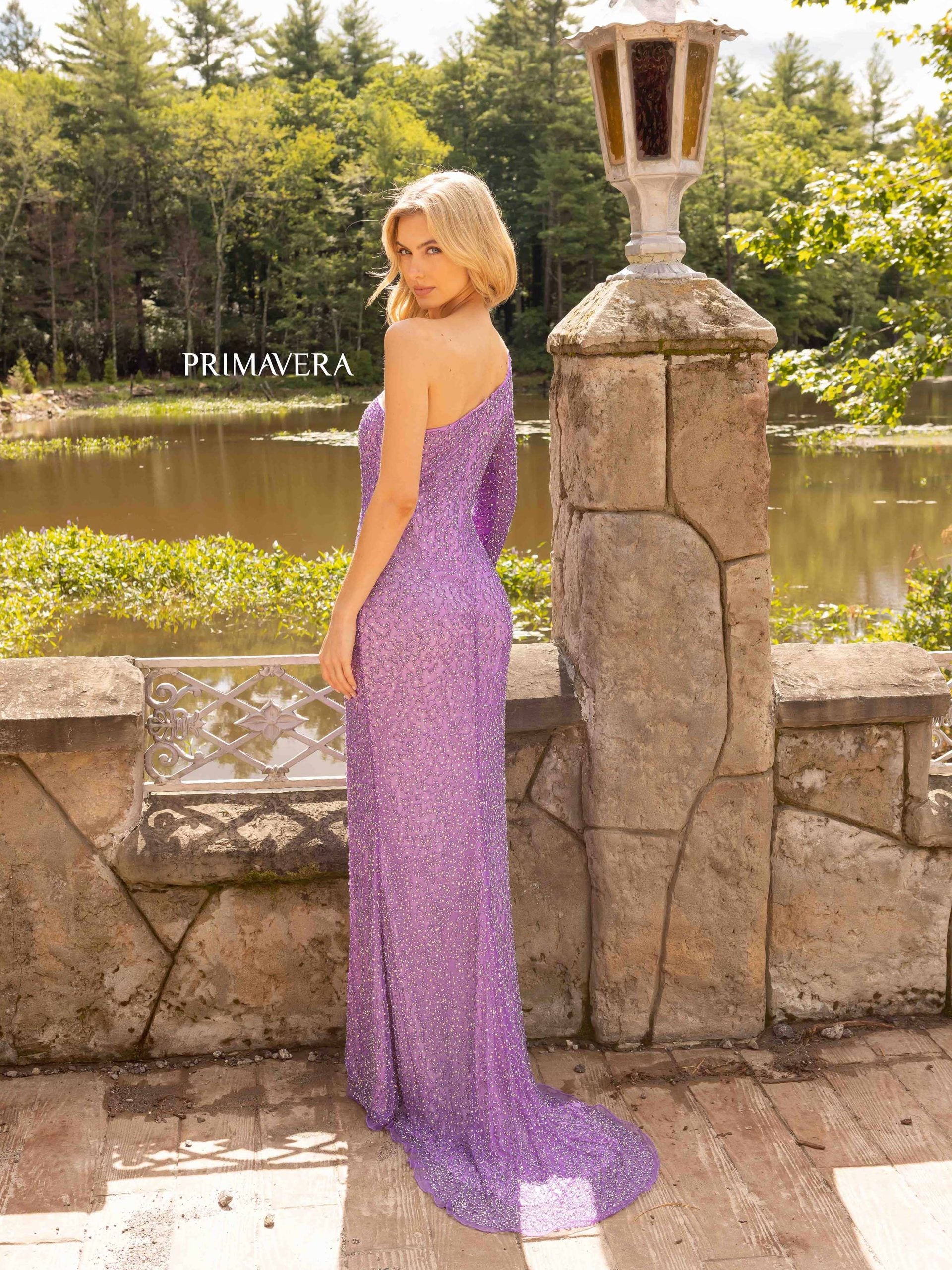 Primavera Couture 3939 Formal Long Sequined Beaded Prom Dress