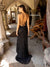 Prom Dresses Long Sequined Embroidered Prom Dress Black