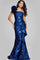 Formal Dresses Long Mermaid Metallic Formal Evening Dress Navy/Multi