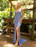 Prom Dresses Long Sequins Slit Dress Bright Blue