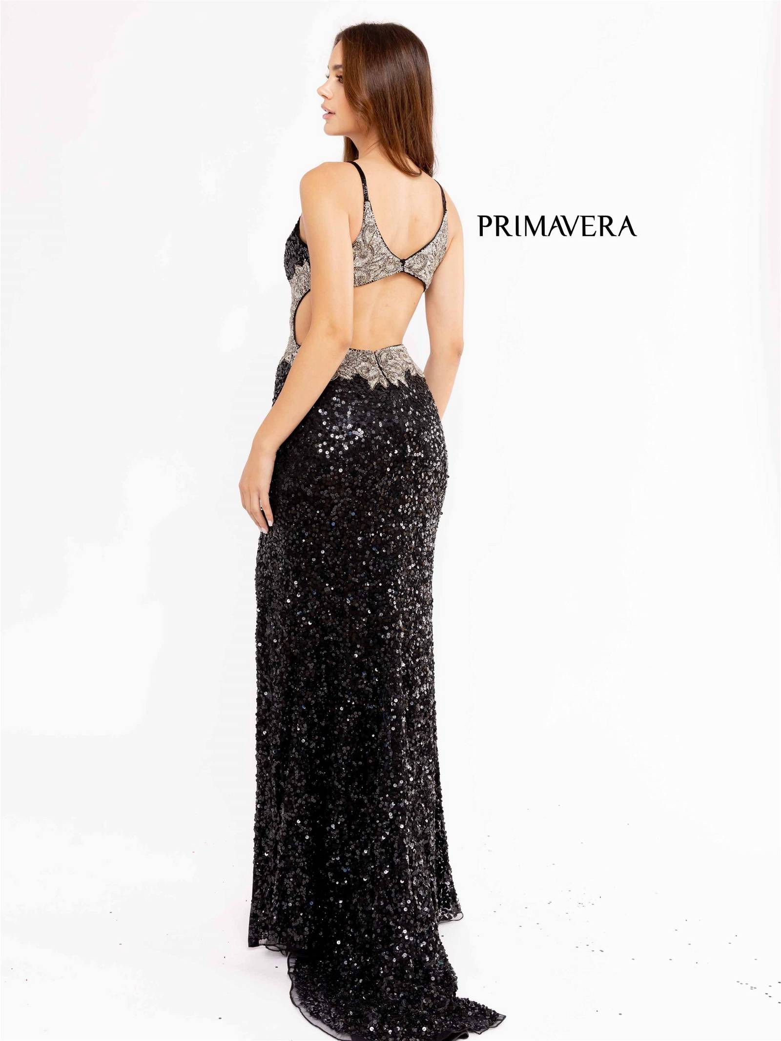 Primavera Couture 3955 Prom Long Fitted Slit Formal Dress