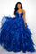 Prom Dresses Ruffle Skirt Long Prom Dress Royal