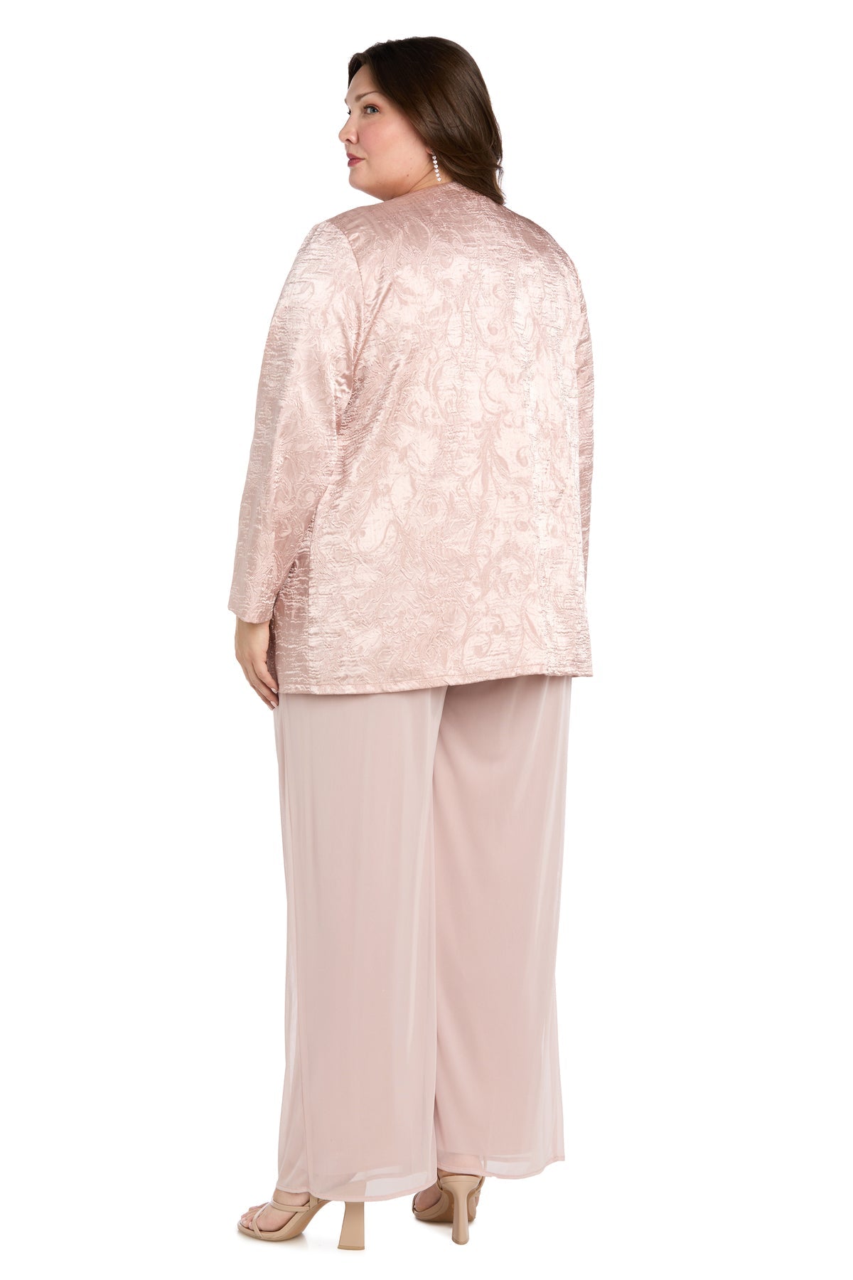 Plus Size Dresses Two Piece Long Formal Pantsuit Petal/Pink