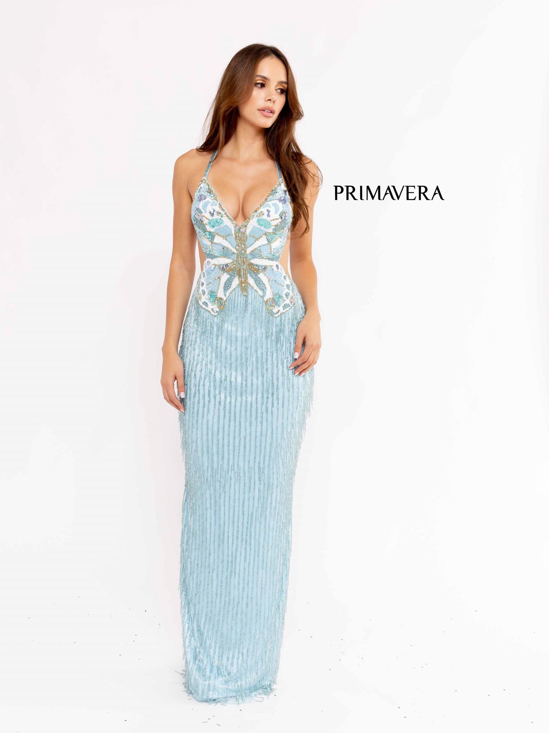 Primavera Couture 3966 Sequined Beaded Formal Long Prom Dress