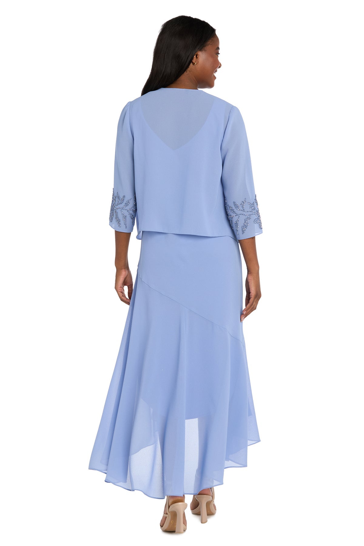 Cocktail Dresses Beaded High Low Cocktail Dress Periwinkle