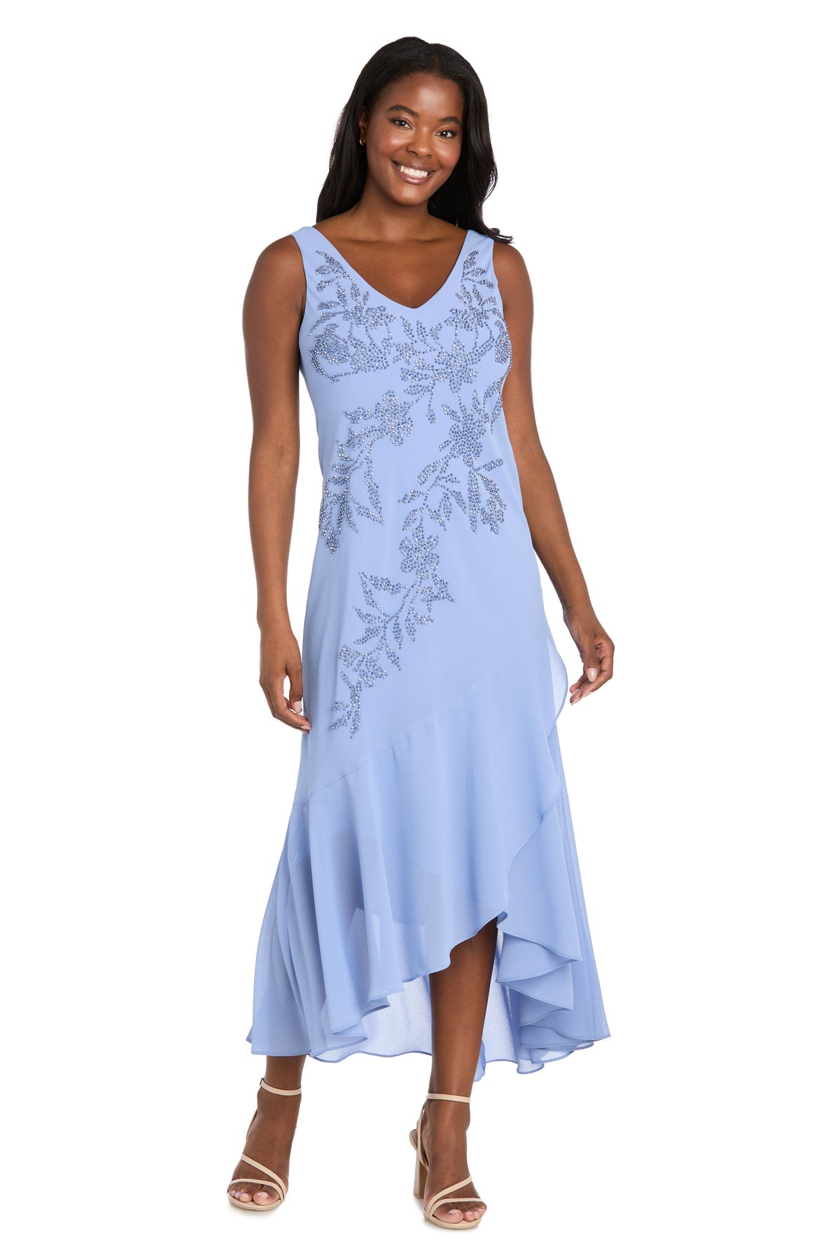 periwinkle cocktail dress R&M Richards 3969 Beaded High Low Cocktail Dress – The Dress Outlet