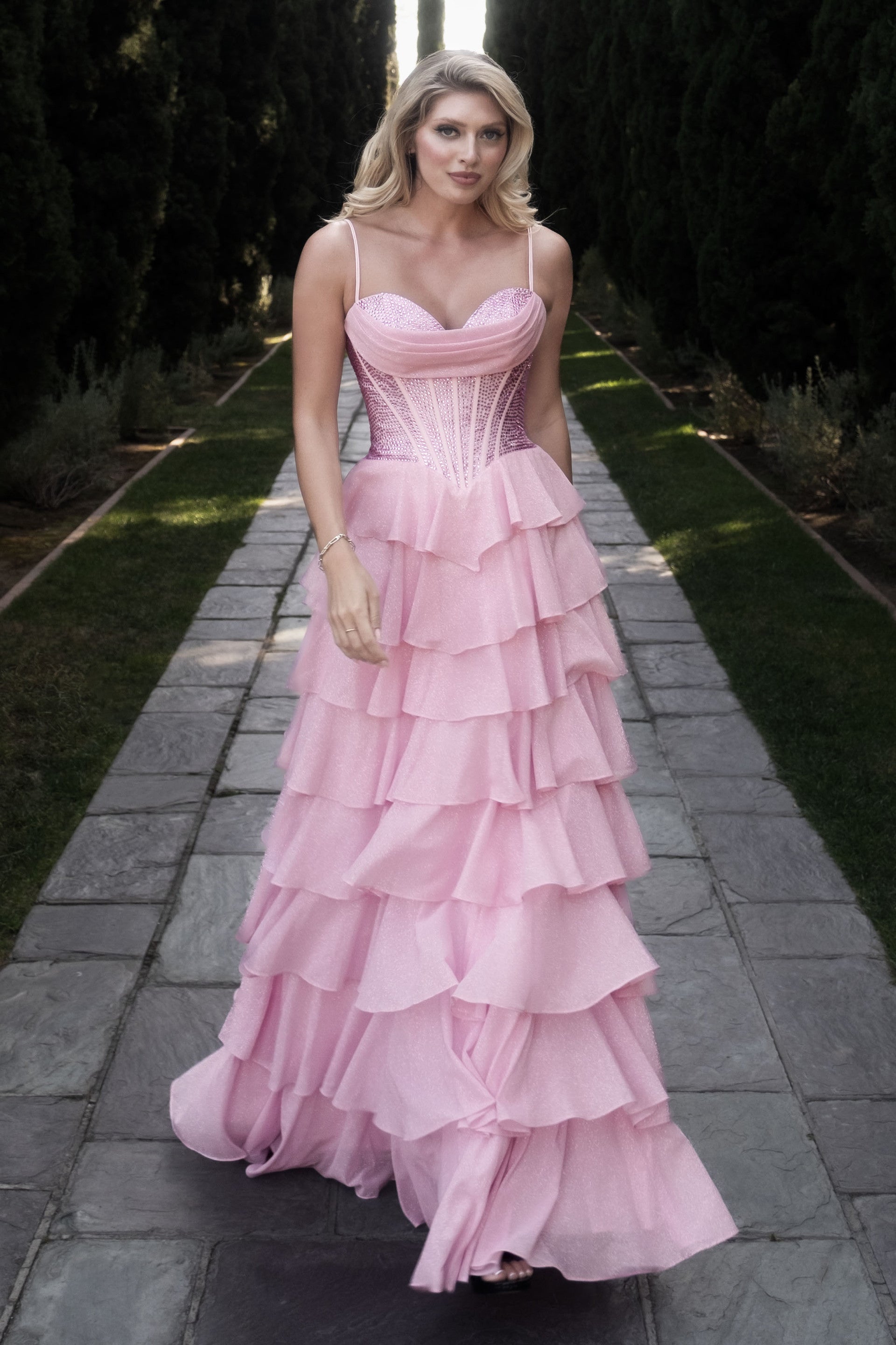 Sweetheart Floor-Length Satin Prom A-Line Lenovia 8501