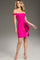 Cocktail Dresses Homecoming Short Draped Detail Cocktail Dress Fuchsia