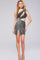Cocktail Dresses Beaded High Slit Short Homecoming Cocktail Dress Black