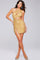 Cocktail Dresses Beaded High Slit Short Homecoming Cocktail Dress Gold