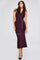 Cocktail Dresses Short Slit Detail Fit Cocktail Dress Plum