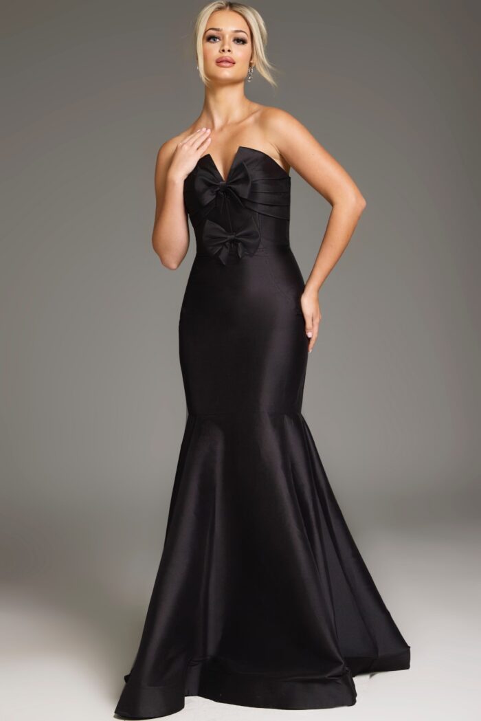 Prom Dresses Fitted Long Formal Mermaid Evening Prom Dress Black