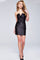 Cocktail Dresses Homecoming Short Fitted Bow Cocktail Dress Black