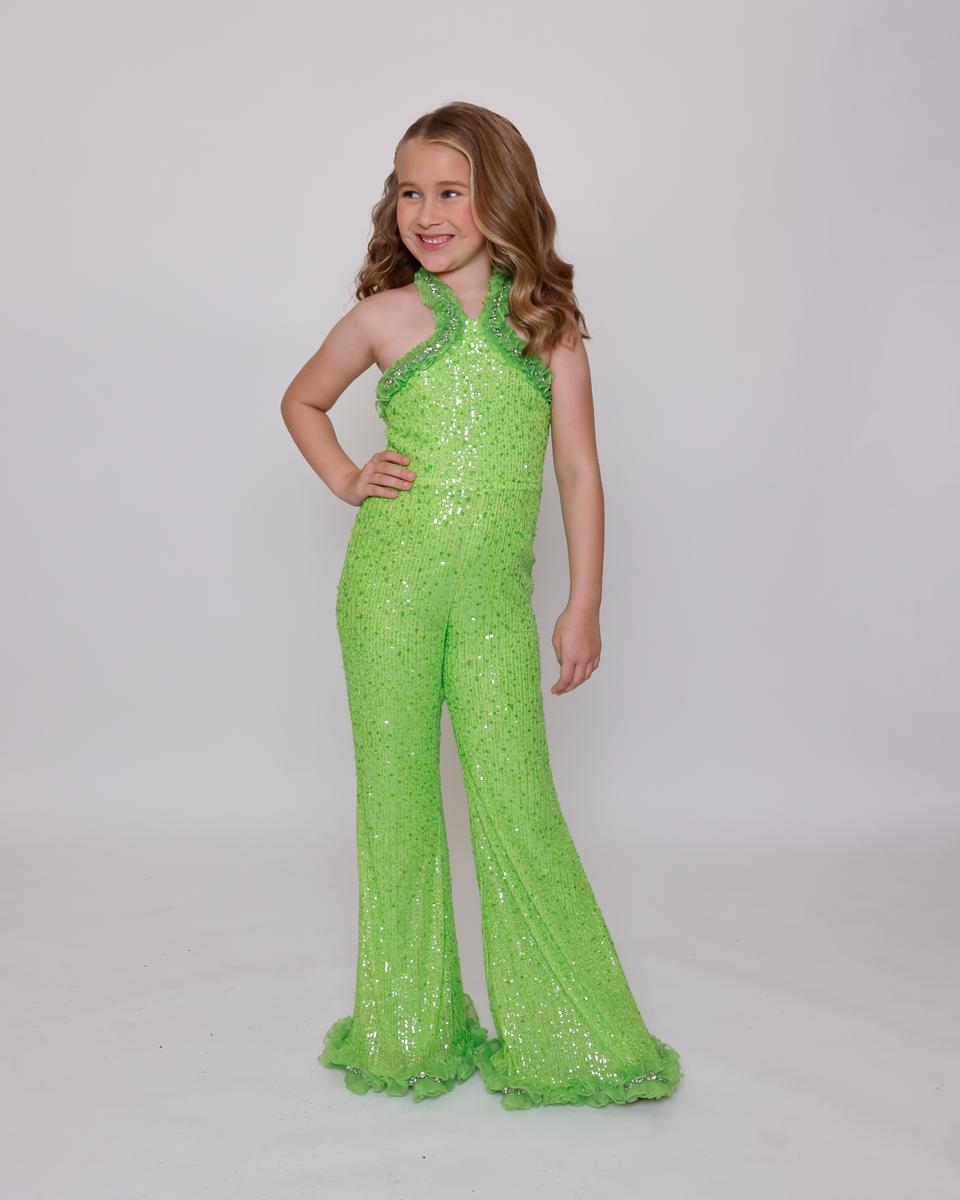 Halter Floor-Length Sequin Formal Sheath Ava Presley 39881