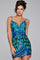 Cocktail Dresses Short Cocktail Fitted Sequin Homecoming Dress Black/Green Multi