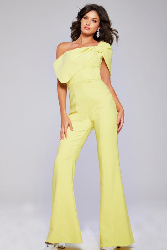Jumpsuit Long Bow Formal Jumpsuit Pale-Yellow