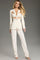 Pant Suit Long Straight Leg Formal Pant Suit Ivory