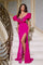 Prom Dresses Long Mermaid Fit Formal Ruffle Prom Dress Fuchsia