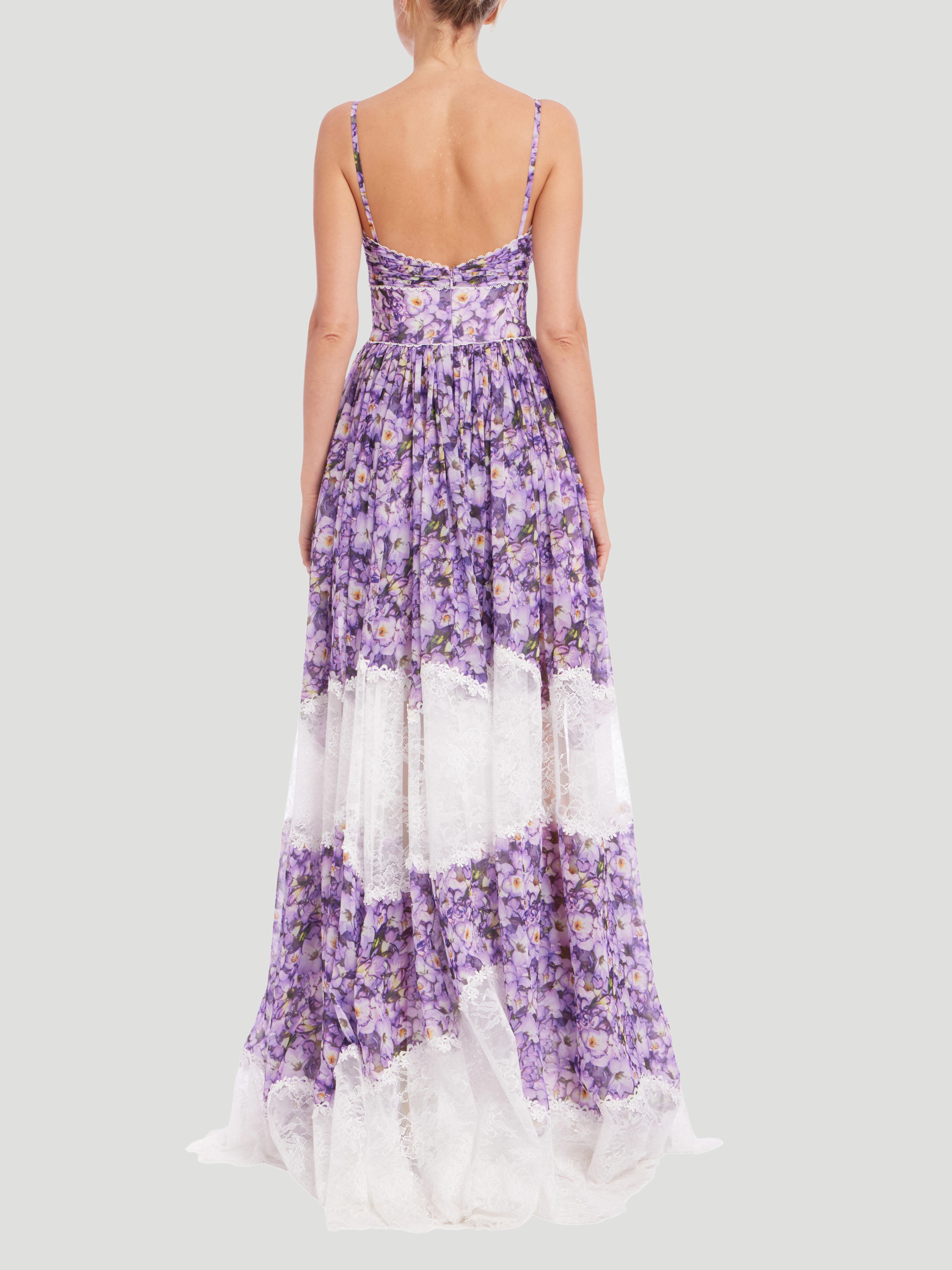 V-Neck Floor-Length Chiffon Formal A-Line Gown Badgley Mischka EG4516