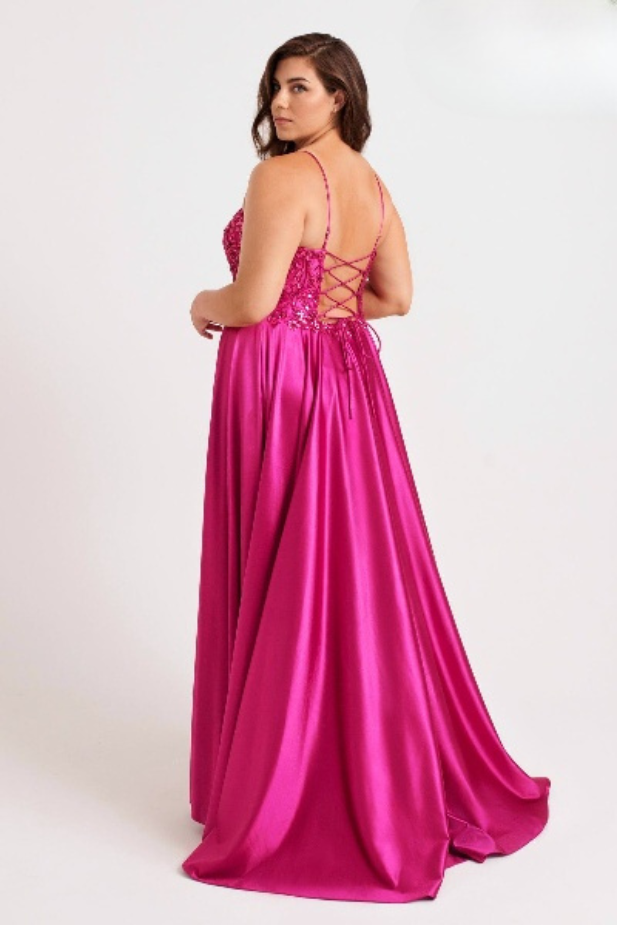 Plus Size Dresses Long Beaded A Line Formal Plus Size Prom Dress Raspberry