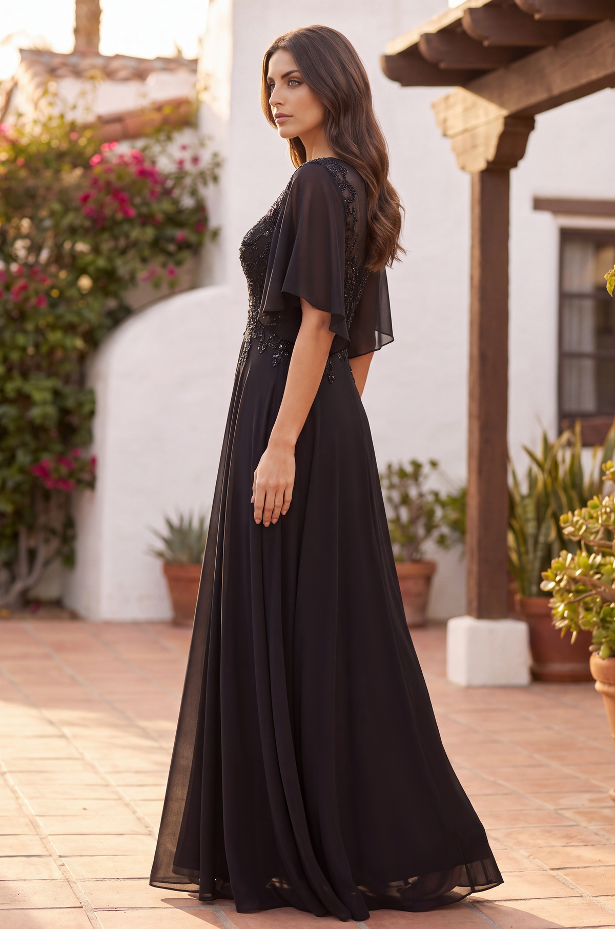 Short Sleeve Mother of the Bride Dress