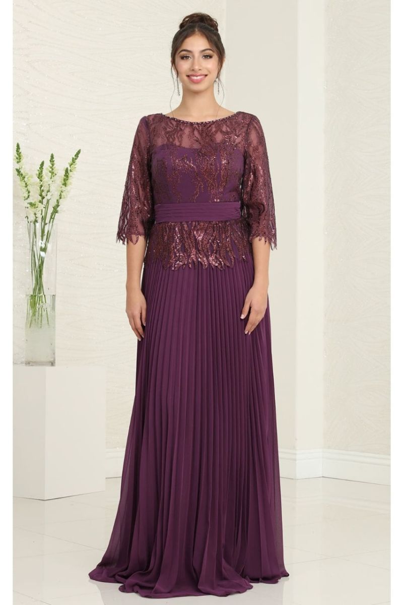 Bateau Chiffon Formal A-Line Dress by May Queen MQ2007  The Dress Outlet