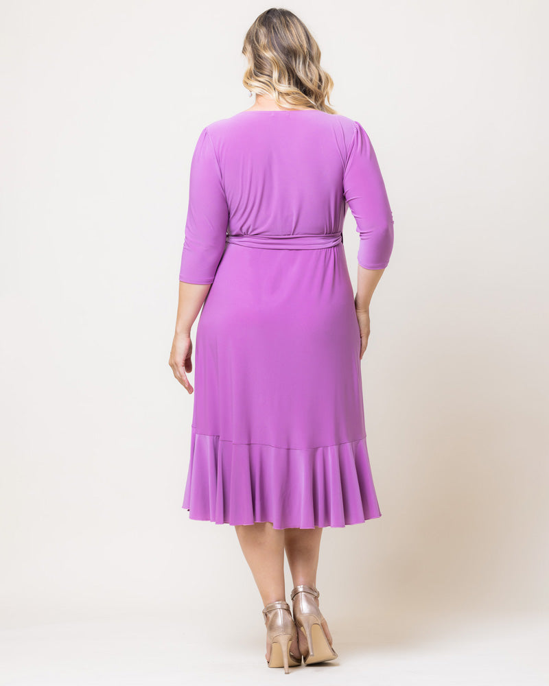 Plus Size Dresses Short Ruffle Cocktail Plus Size Dress Kiyona 11122201 Lilac