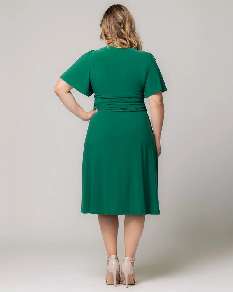 Plus Size Dresses Plus Size Midi Cocktail A Line Formal Dress Kiyonna 11242205 Clover Green