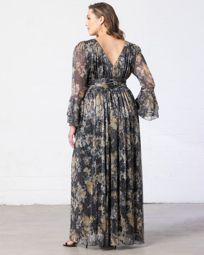 Plus Size Dresses Long Sleeve Formal A Line Mother of the Bride Plus Size Dress Kiyonna 13232501 Gilded Florals