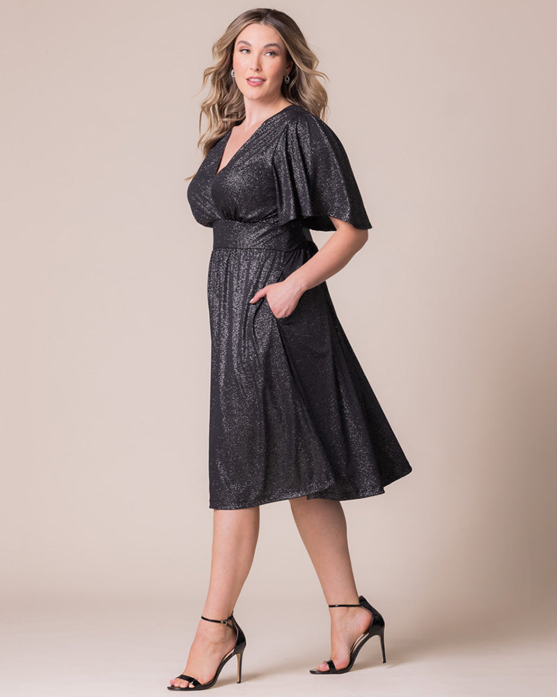 Plus Size Dresses Short Midi Cocktail Plus Size Dress Silver Starlight