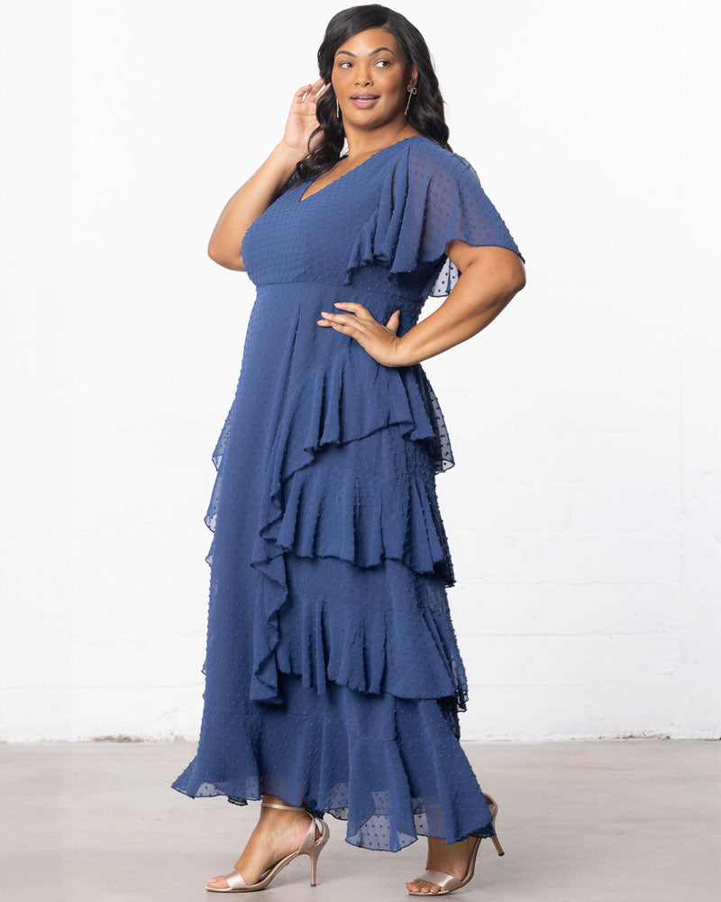 V-Neck Floor-Length Chiffon Evening A-Line Kiyonna 17191301