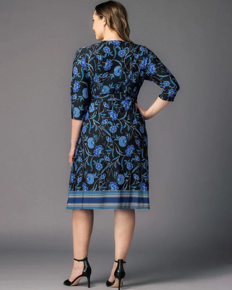 V-Neck Knee-Length Jersey Evening A-Line Kiyonna 18162203