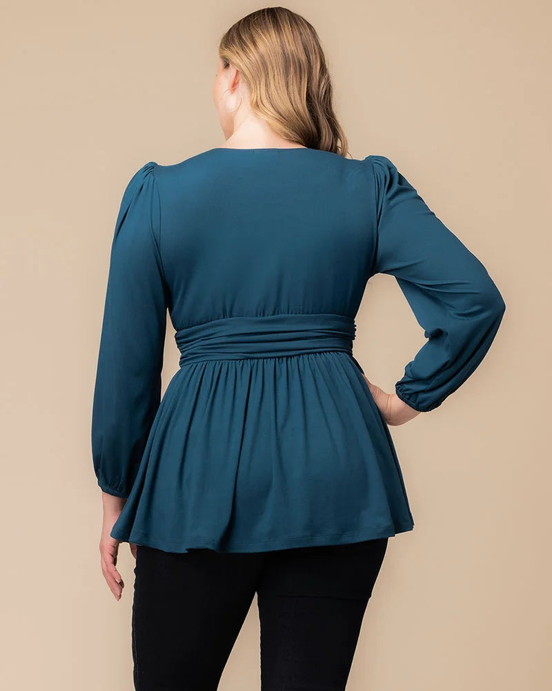 Top Long Sleeve Formal Top Deep Teal