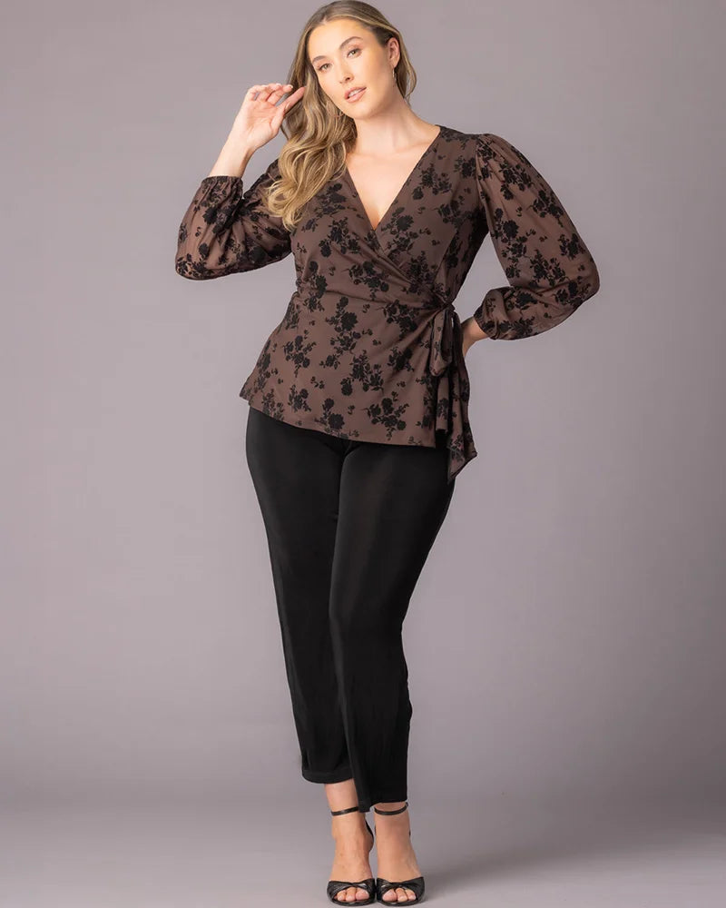 Plus Size Dresses Short Velvet Floral Cocktail Plus Size Dress Kiyona 27253601 Sable Flocked Florals