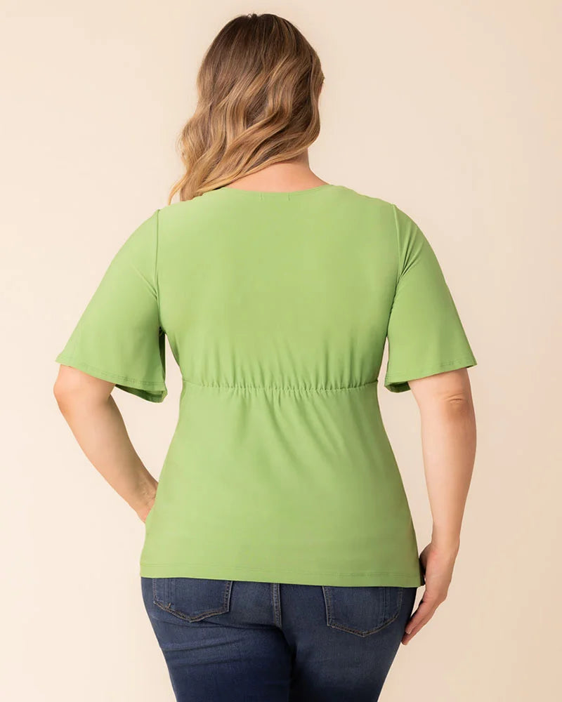 Top Formal Evening Top Green Apple